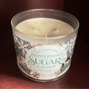 Peppermint Sugar Cookie 3-Wick Candle Bath & Body Works NWT
